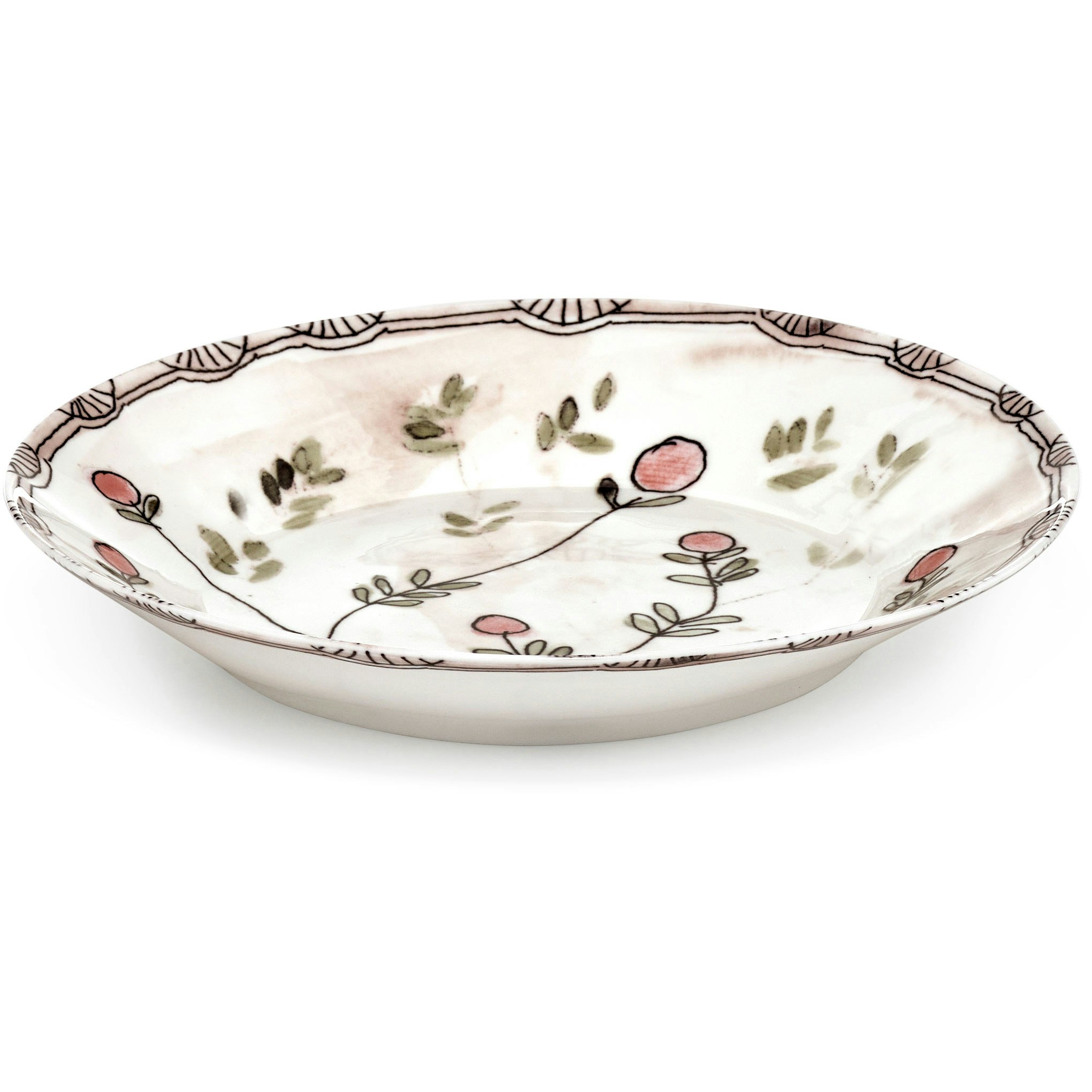 Serax Mirtillo Nude Dyp Tallerken M -  Dype tallerkener Benporselen Rosa - B9223113-414