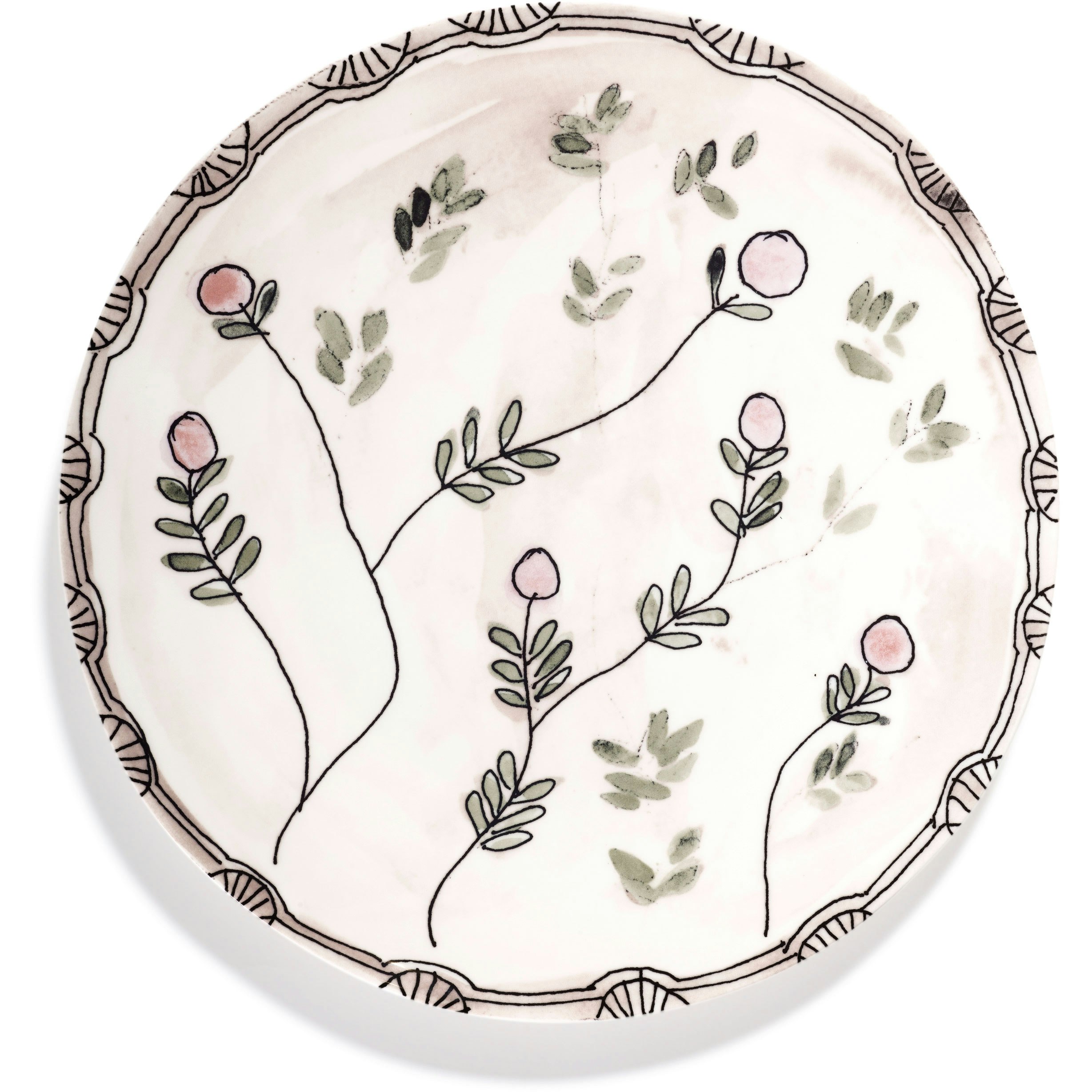 Serax Mirtillo Nude Serveringsfat L -  Serveringsfat Benporselen Rosa - B9223106-414