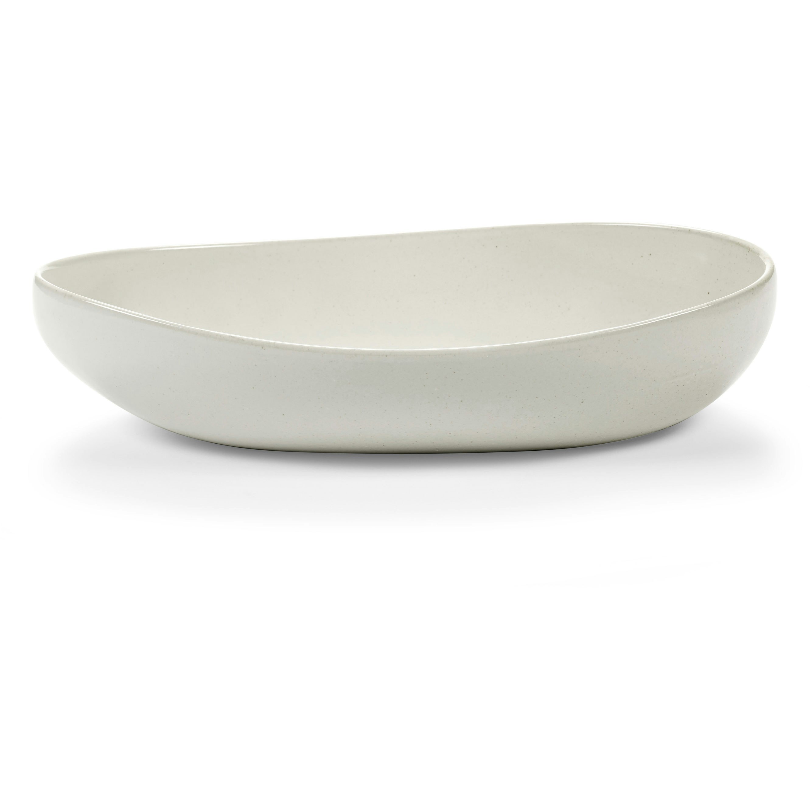 Serax Out Of Lines Serveringssk&aring;l Oval -  Serveringssk&aring;ler Stengods Hvit - B3624013-005