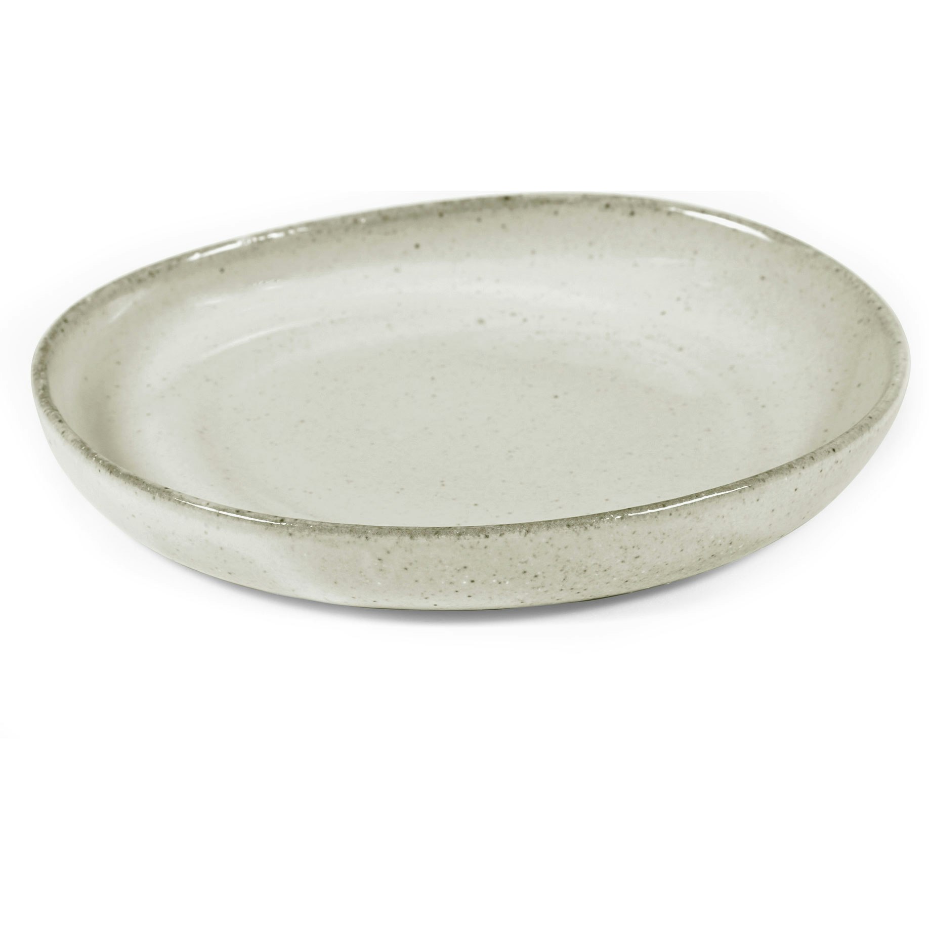 Serax Out Of Lines Tallerken Til Krus -  Kaffefat & Tefat Stengods Hvit - B3624022-005