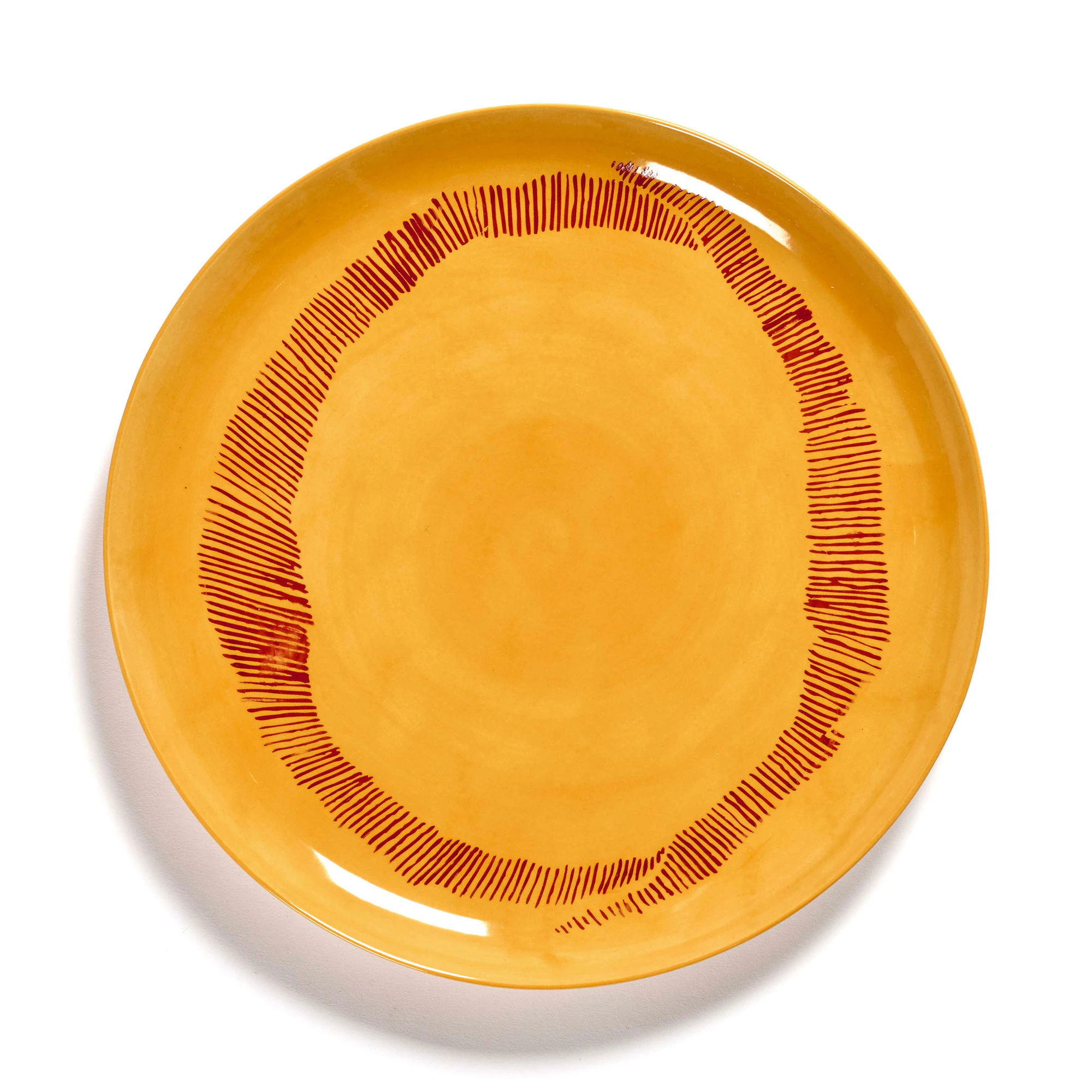 Serax Feast Plate 26,5 Cm Yellow / Red Striped -  Tallerkener Stengods R&oslash;d - B8921006E