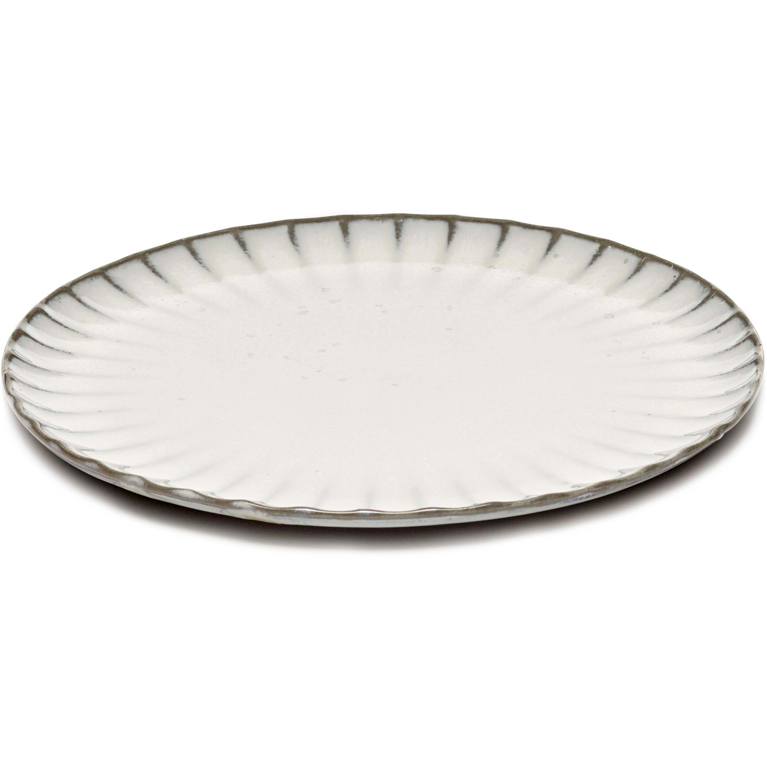 Serax Inku Plate Medium 21 Cm White -  Tallerkener Stengods Hvit - B5120232W