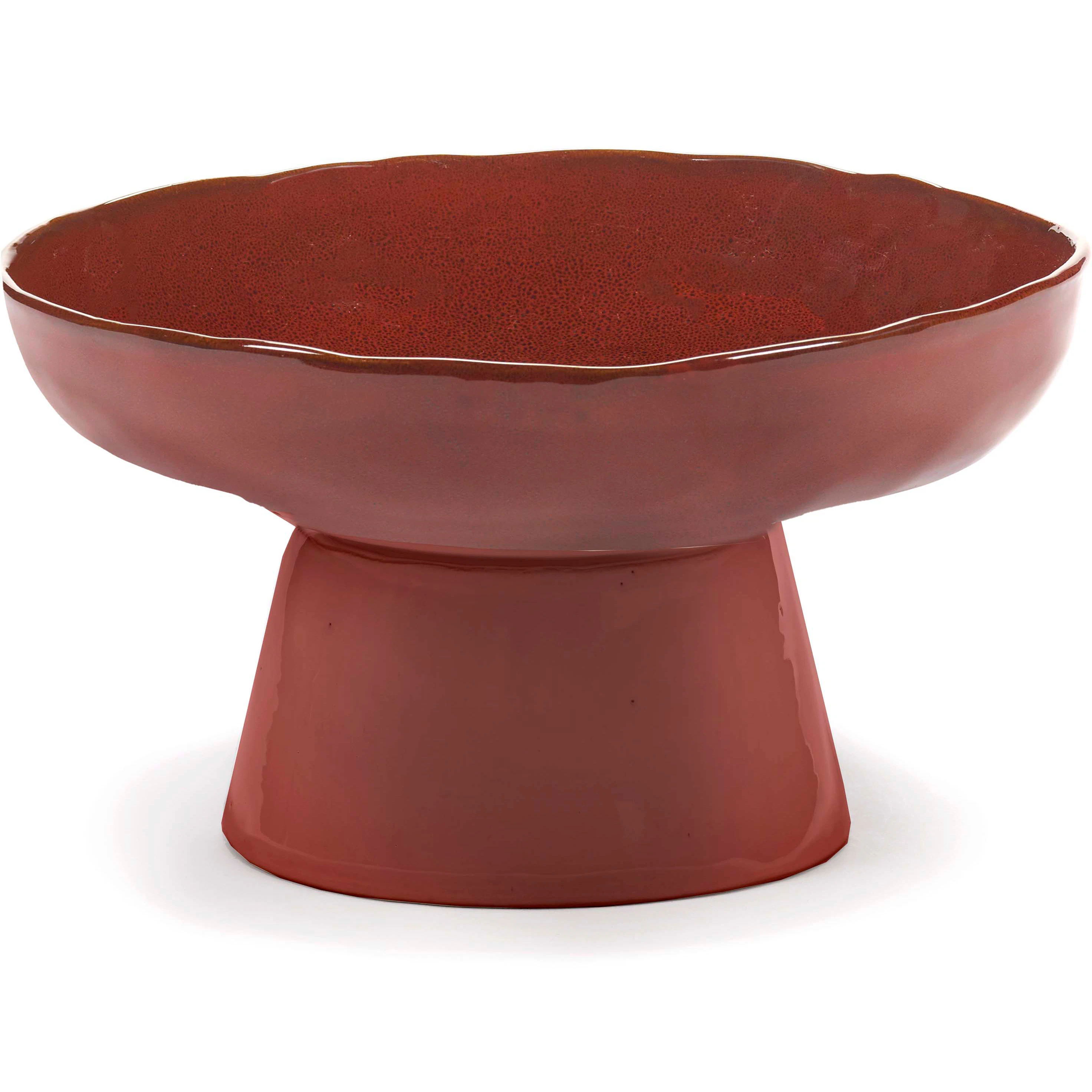 Serax La M&egrave;re Sk&aring;l Med Fot  -  Serveringssk&aring;ler Stengods Venetian Red - B5123039-317