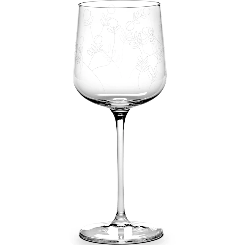 Midnight Flowers Hvitvinsglass 40 cl, Transparent