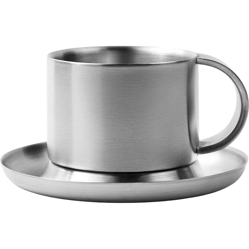 Arlo 03 Kaffekopp, Børstet Sølv