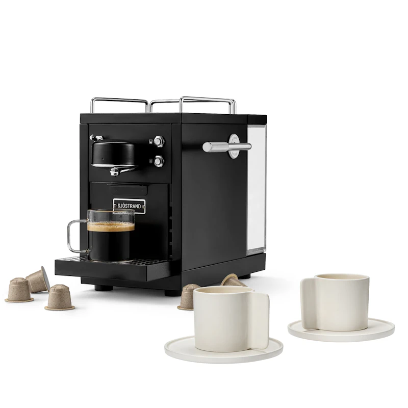 Original 2.0 Kapselmaskin & Lungo Kaffekopp 2-pk, Sort