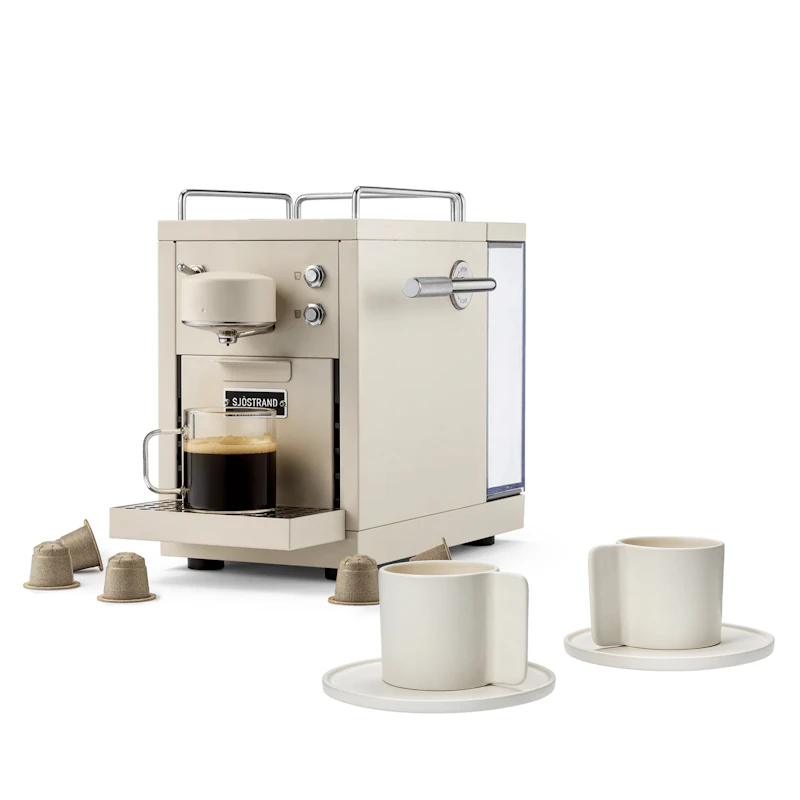 Original 2.0 Kapselmaskin & Lungo Kaffekopp 2-pk, Beige