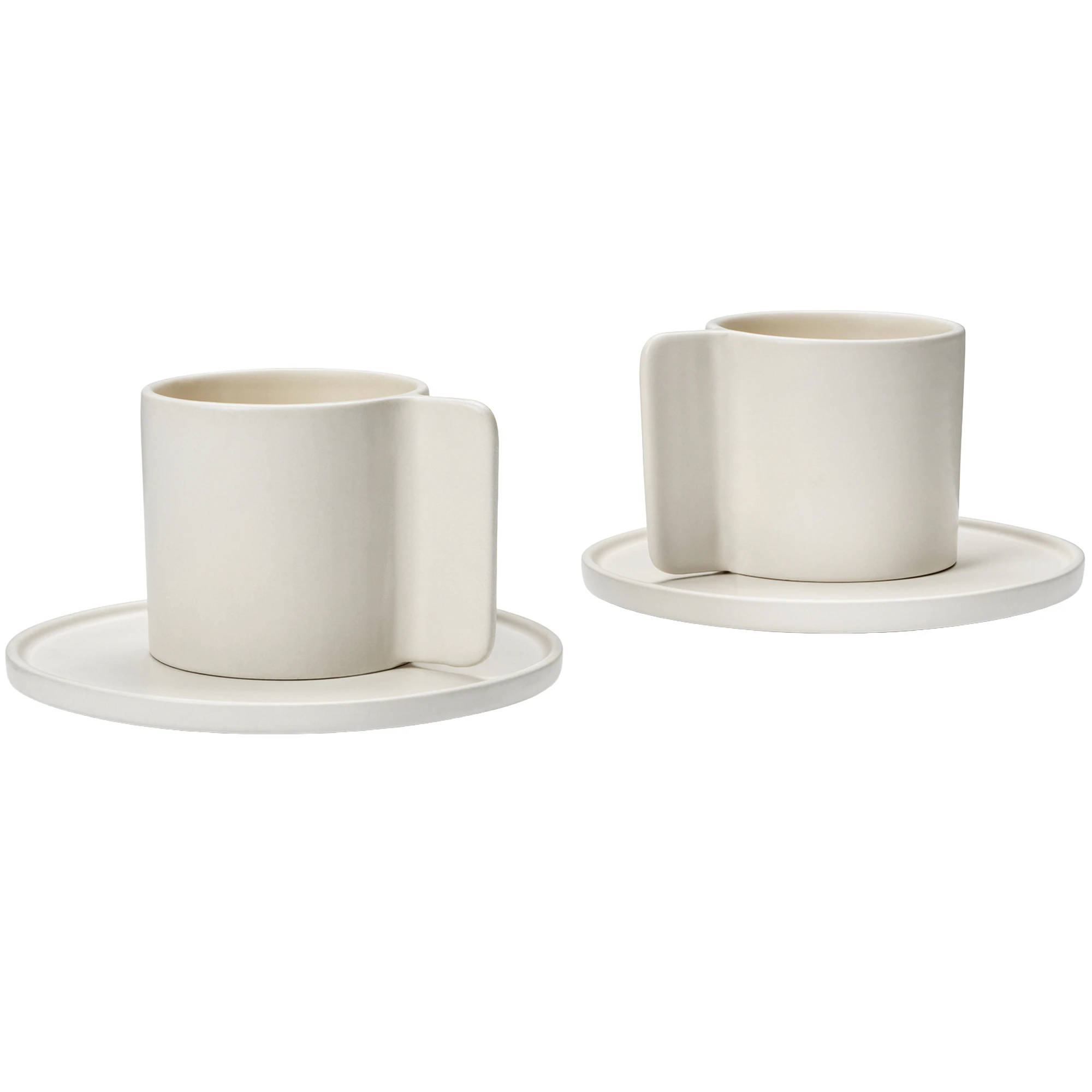 Sj&ouml;strand Lungo Kaffekopp Med Fat 2-pk - Kaffekopper Keramikk Beige - AS-DU-C-CE_2