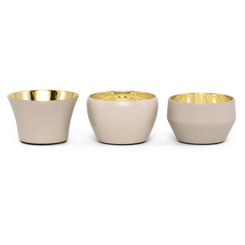 Kin Lysestaker 3-pk, Beige