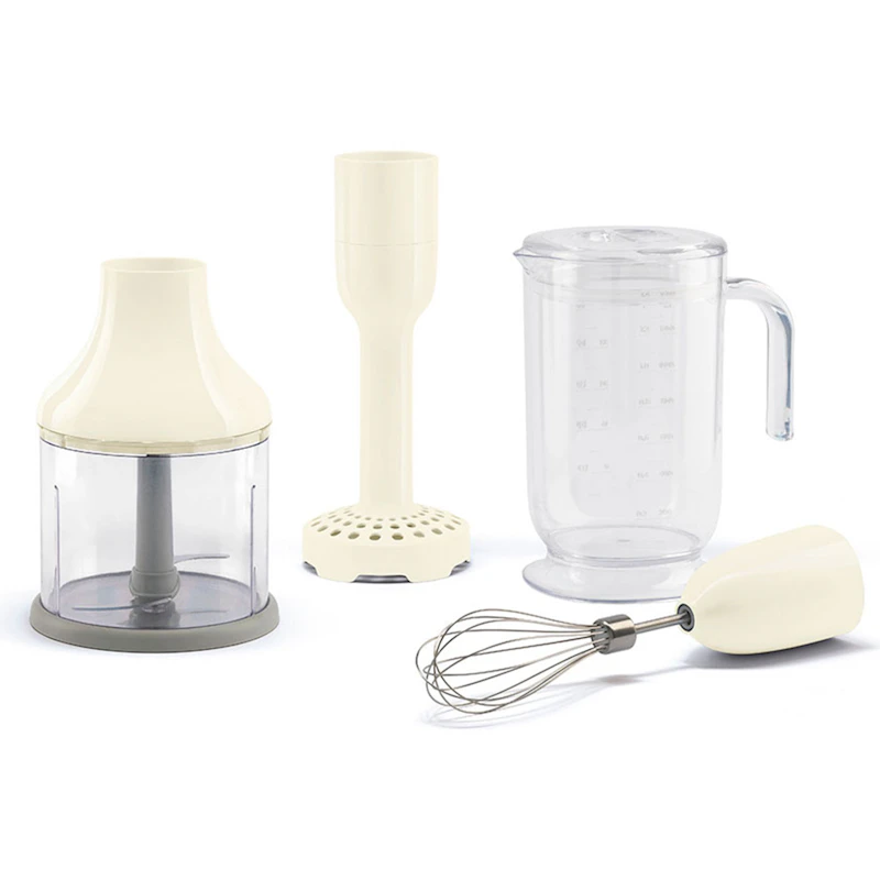 Mixer set of 4 - beaker, chopper, whisk, masher, Creme