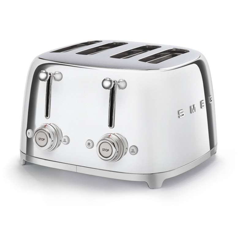 Retro Toaster 4 Slices, Chrome