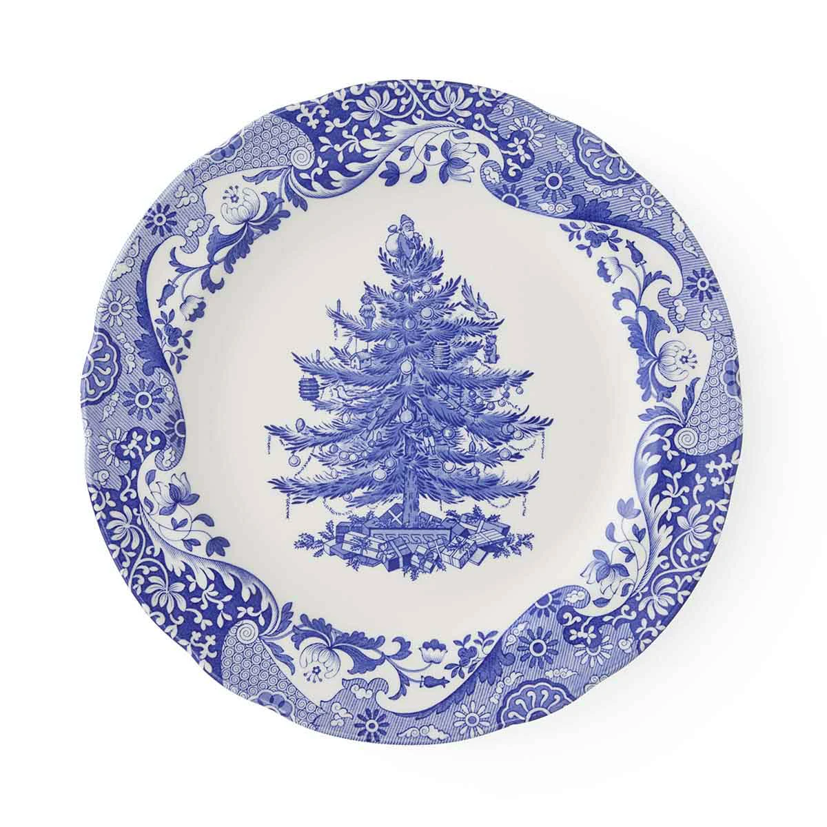 Spode Blue Italian Christmas Middagstallerken 27 Cm  -  Juletallerkener Steingods Bl&aring; - BLIXT0100