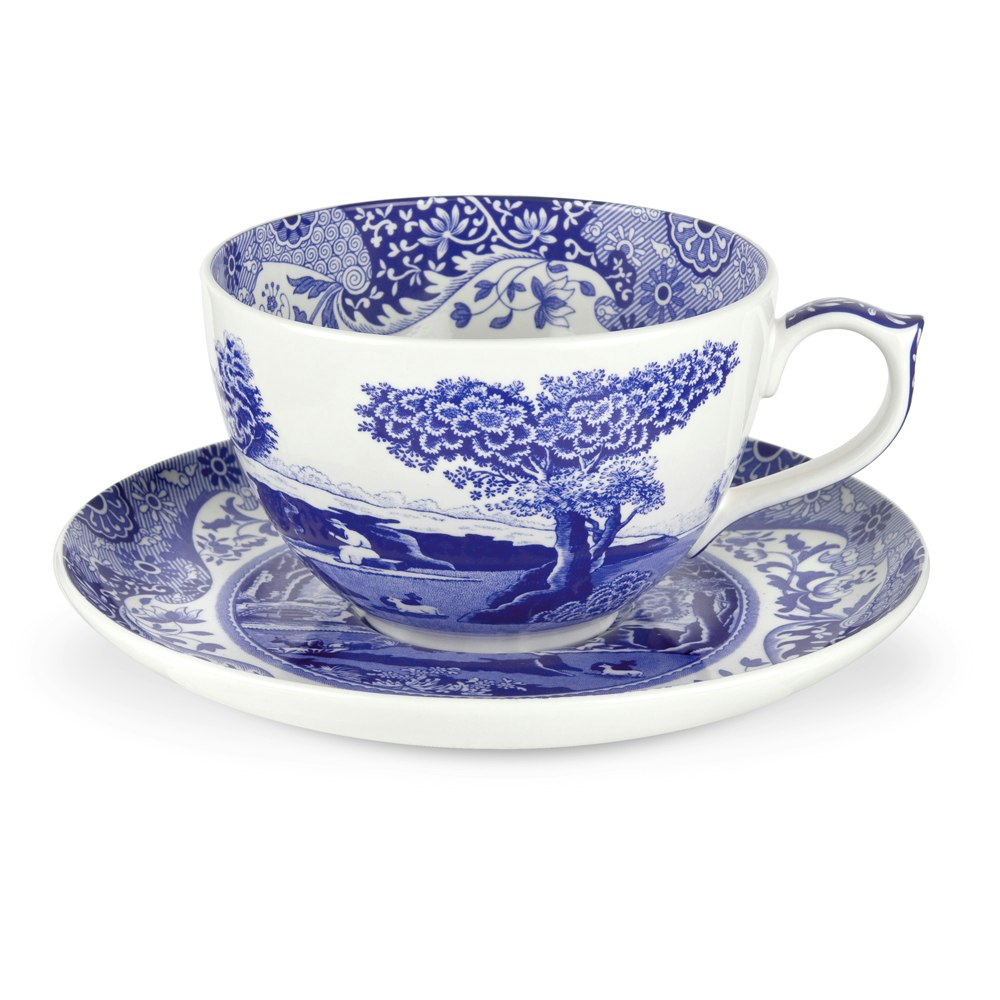 Spode Blue Italian Jumbokopp Med Sk&aring;l 56 Cl -  Kaffekopper Porselen Hvit - BLI1290-X