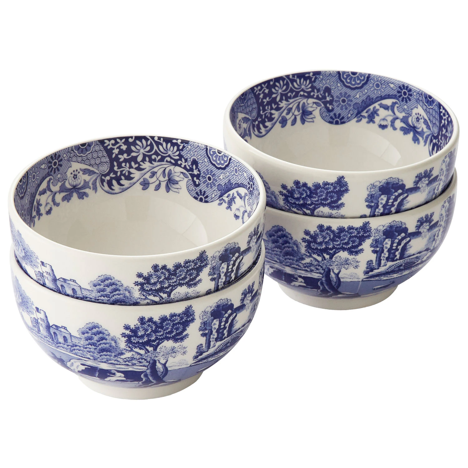 Spode Blue Italian Sk&aring;ler 20 Cl 4-pk -  Serveringssk&aring;ler Porselen Bl&aring; - BLI9170-XD