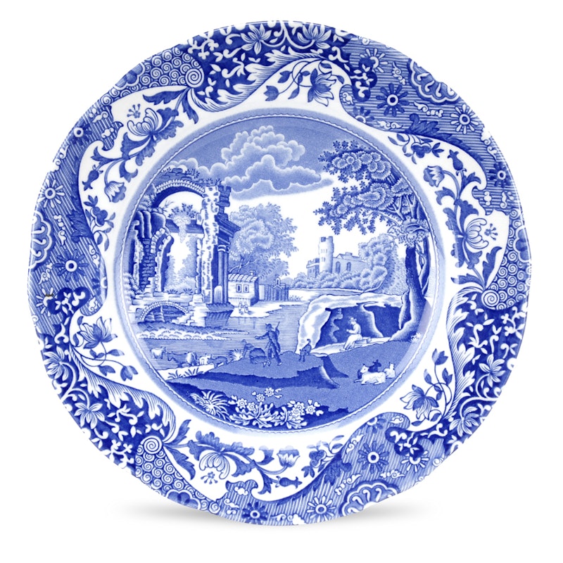Blue Italian Tallerken, 19 cm