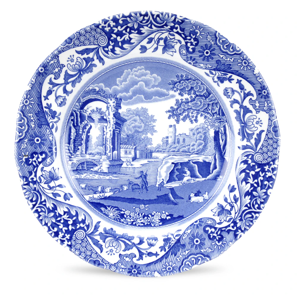 Spode Blue Italian Tallerken 19 Cm -  Asjetter Porselen Bl&aring; - BLI0140
