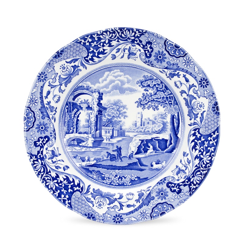 Blue Italian Tallerken, 27 cm