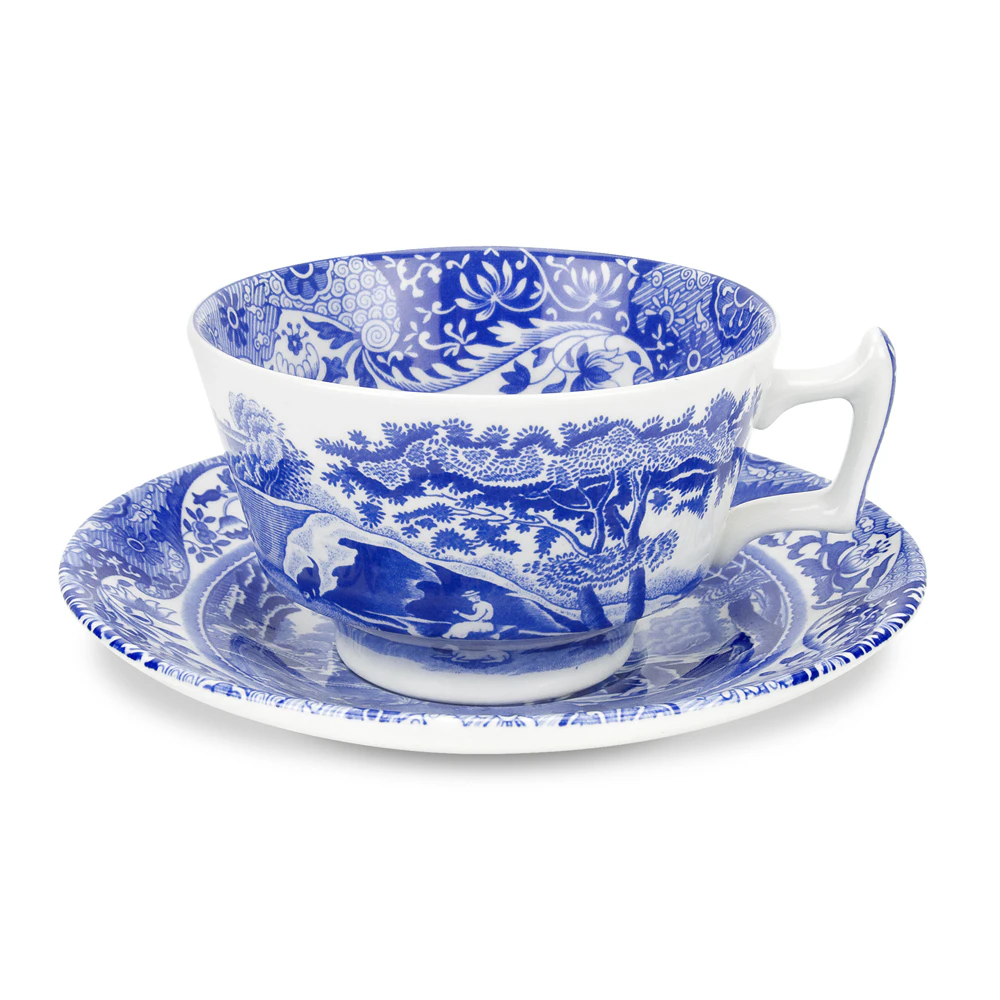 Spode Blue Italian Tekopp Med Sk&aring;l 200 Ml -  Tekopper Porselen Bl&aring; - BLI1130
