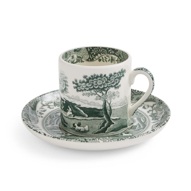 Heritage Green Italian Espressokopp 9 cl, Grønn
