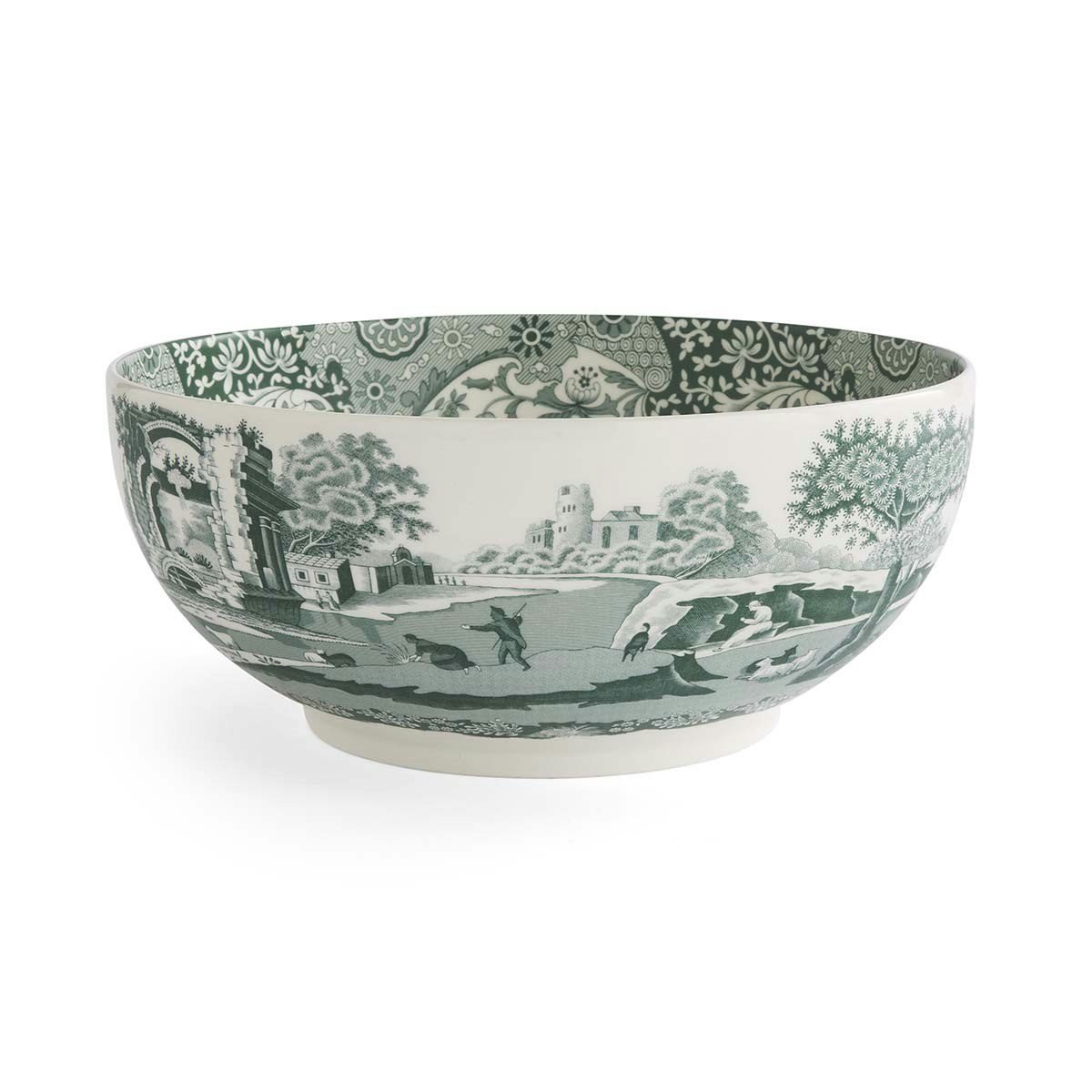 Spode Heritage Green Italian Serveringssk&aring;l 27 Cm Gr&oslash;nn -  Serveringssk&aring;ler Porselen Hvit - HGI64800
