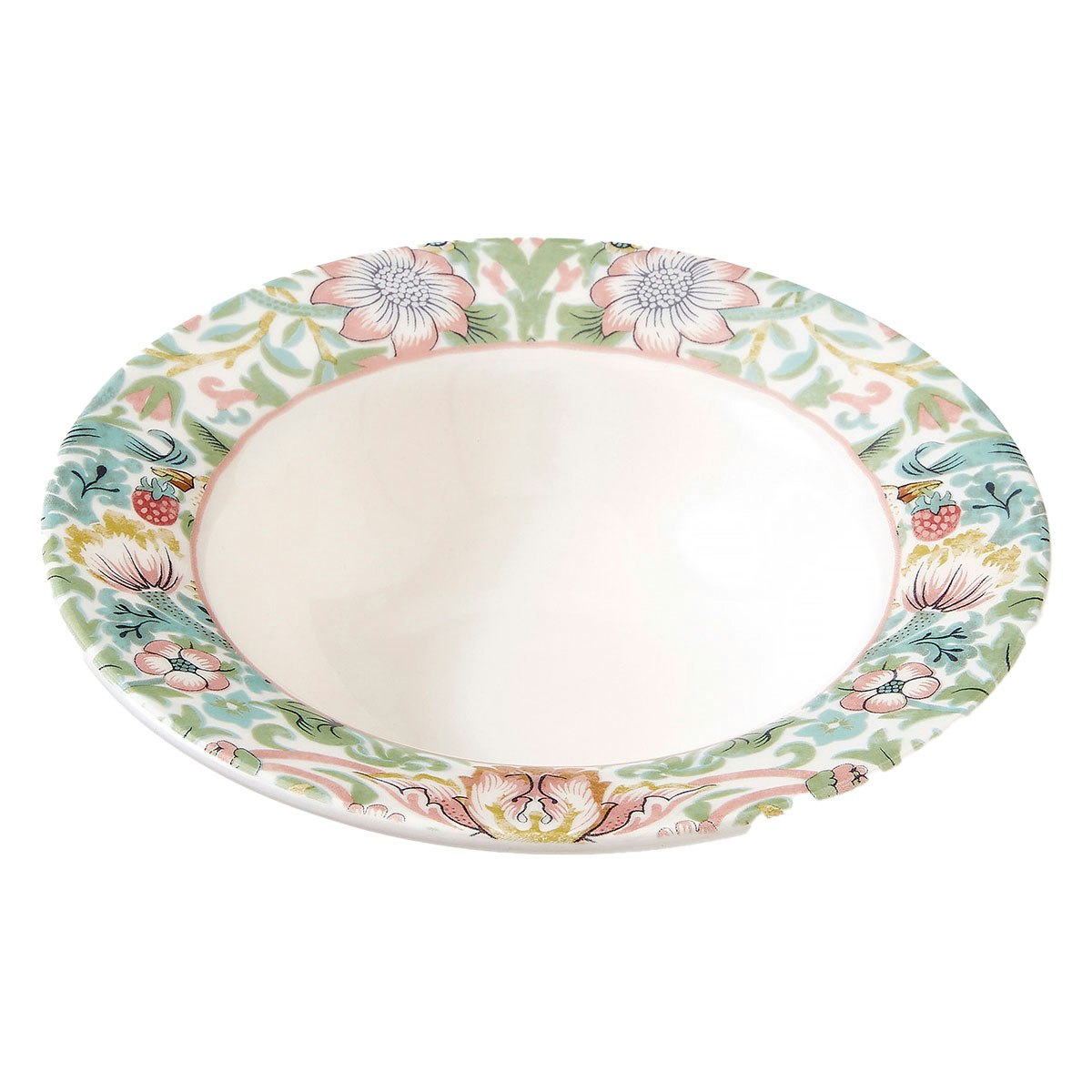 Spode Morris & Co Frokostsk&aring;l 19 Cm Strawberry Thief -  Frokostsk&aring;ler Steingods Hvit - MCOR05206