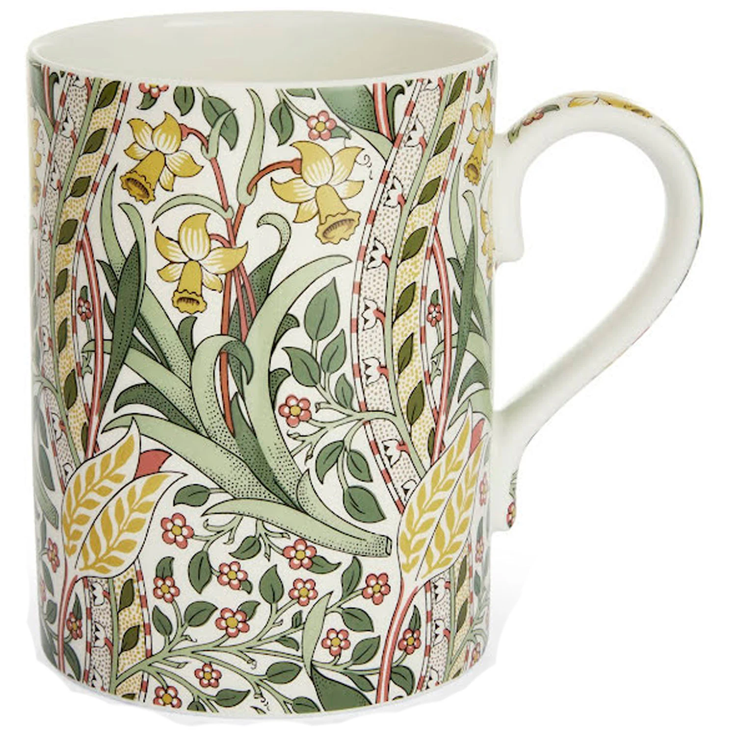 Spode William Morris & Co Krus Daffodil/bayleaf Madder - Kaffekopper Benporselen Gr&oslash;nn - MCOO5583-XS