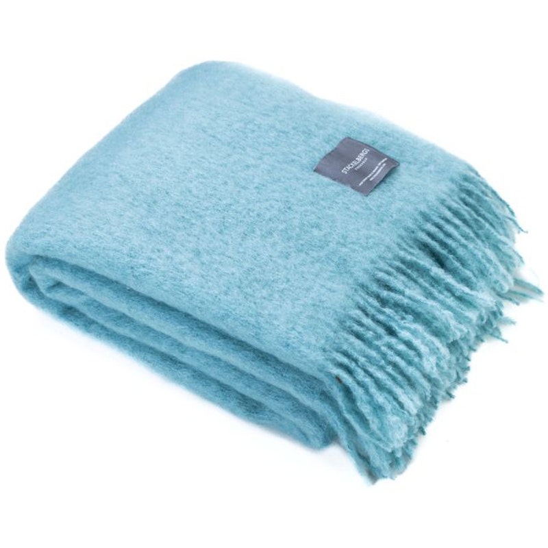 Mohair Pledd 130x170 cm, Aqua