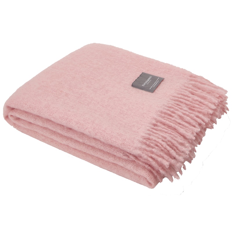 Mohair Teppe Rullet Frynse 130x170 cm, Rosé