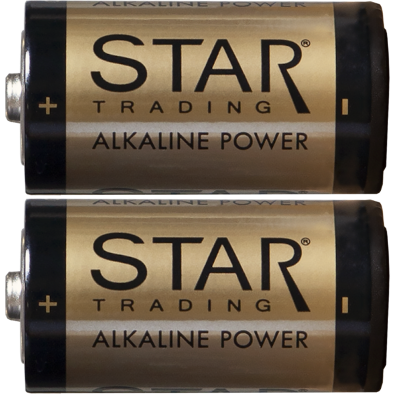 C Alkaline Power Batterier, 2-pk