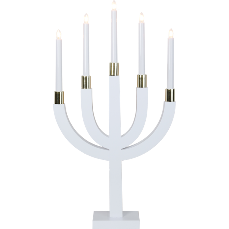 Elias Lysestake, Hvit / Messing