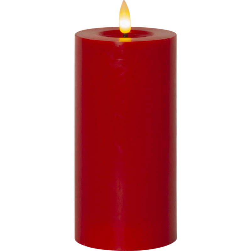 Flamme Flow Kubbelys LED Rød, 17,5 cm