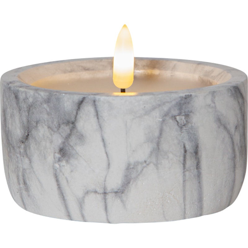 Flamme LED Kubbelys Marmor, 7,5 cm