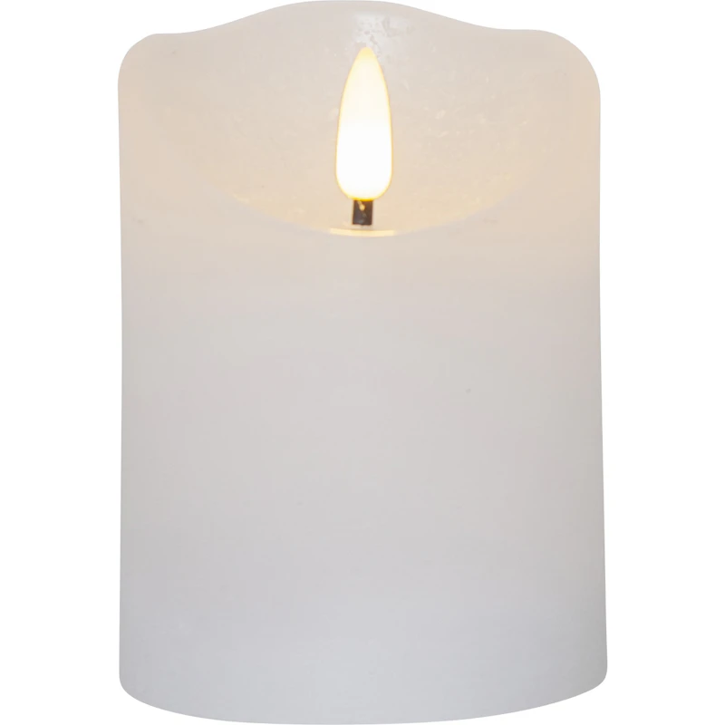 Flamme Rustic LED Kubbelys Hvit, 10 cm