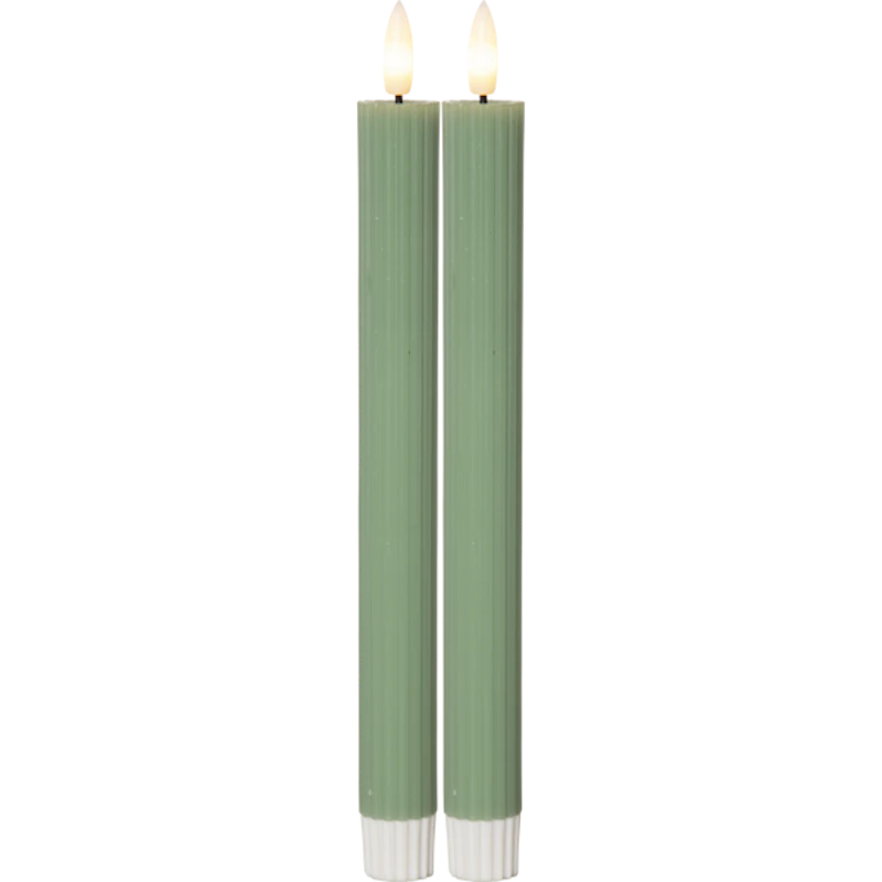 Flamme Antikklys 2-pk LED, Grønn