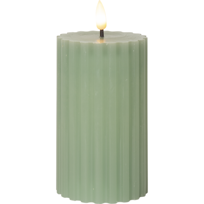 Flamme Stripe Kubbelys LED 15 cm, Grønn