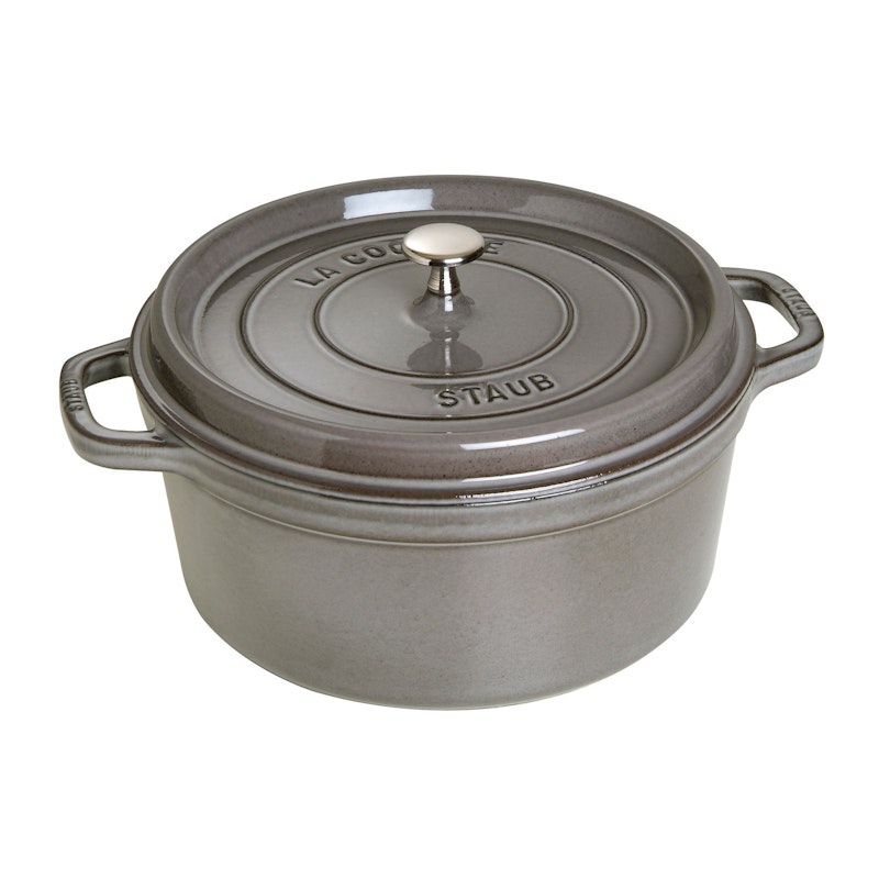 Staub Round Cocotte 28 cm 6,7 L, Grey