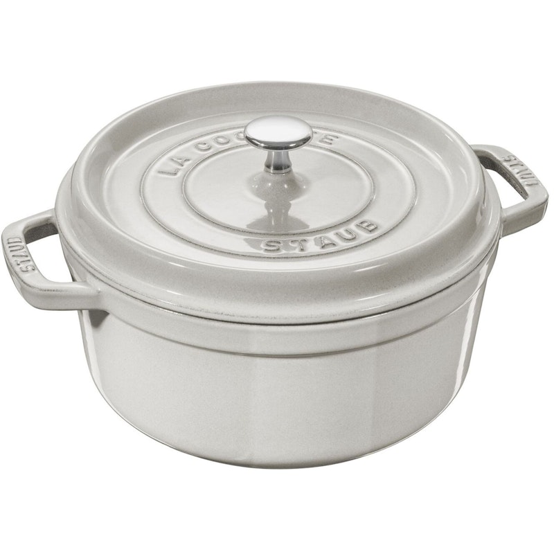 Staub Cocotte Rund, 24 cm 3,8 L, Hvit