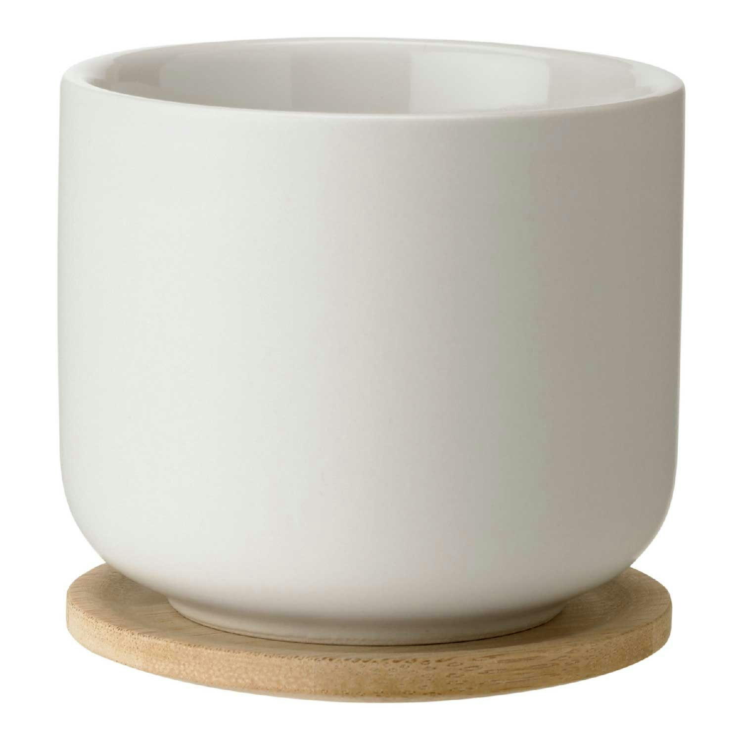 Stelton Theo Krus Med Lokk  -  Kaffekopper Stengods Sand - x-632-1