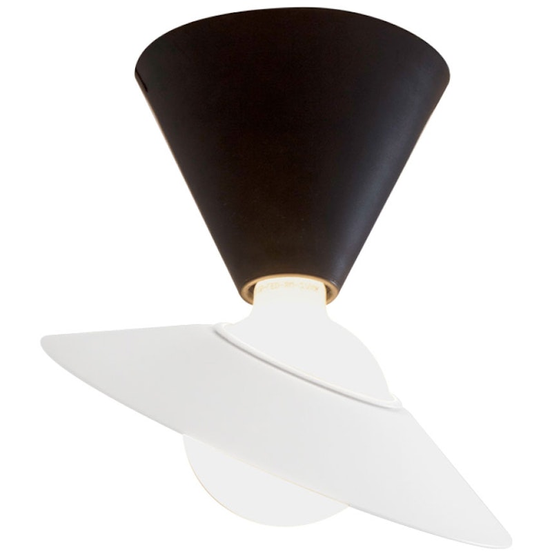 Fante Vegg-/Taklampe, Sort