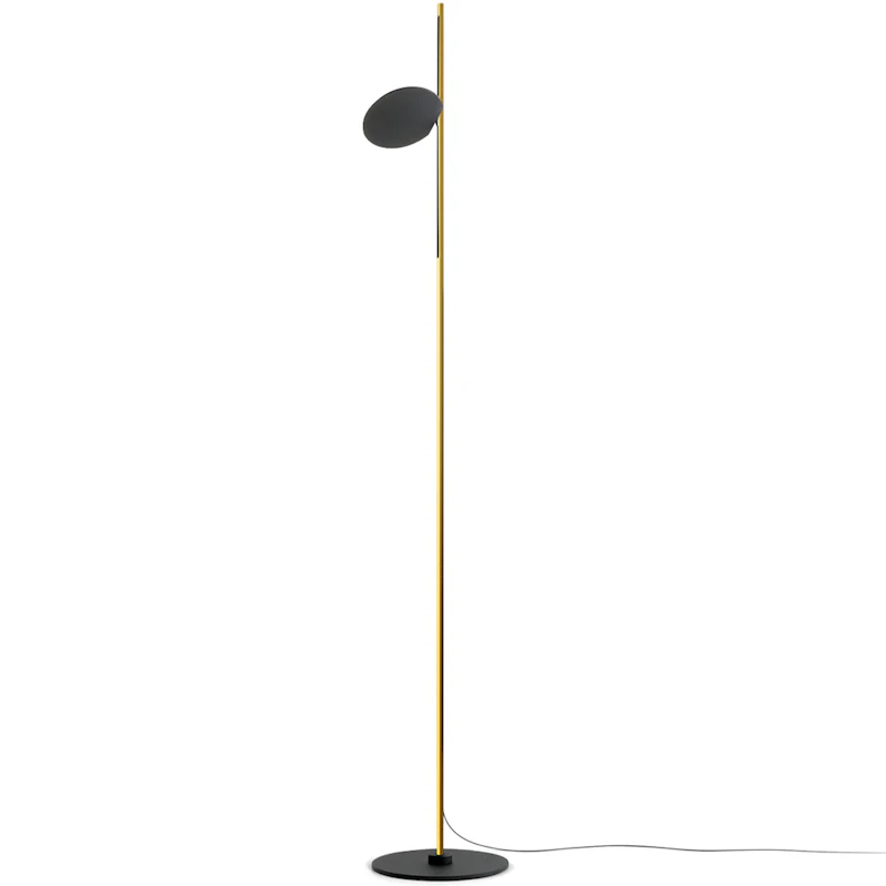Kimia Gulvlampe, Sort / Satin Gold