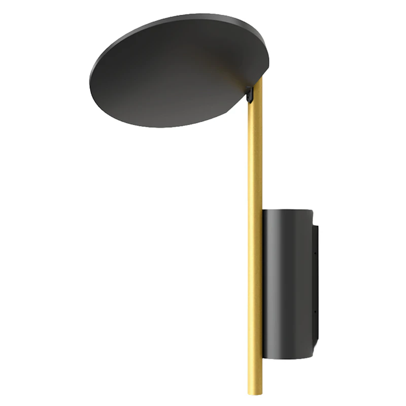 Kimia Vegglampe, Sort / Satin Gold