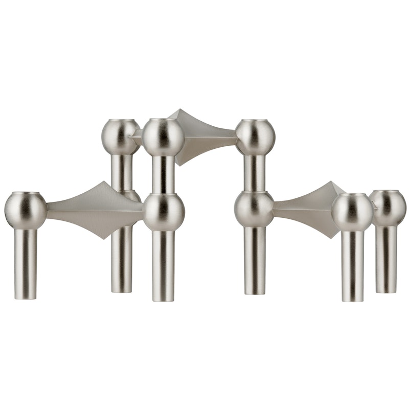 Nagel Lysestake 3 Deler, Brushed Chrome