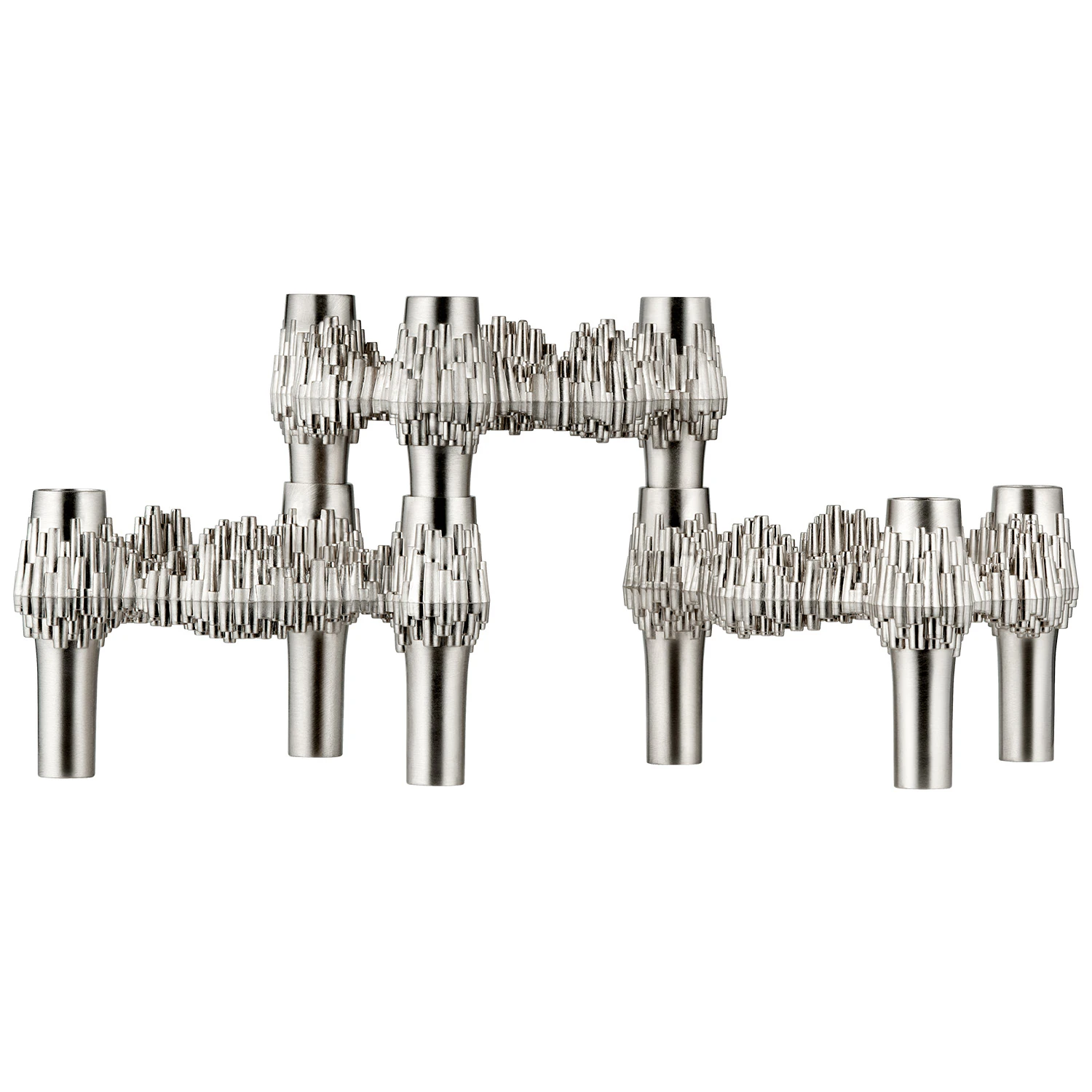 Stoff Nagel Quist Lysestake 3-pk -  Lysestaker Zinklegering B&oslash;rstet Krom - 6134