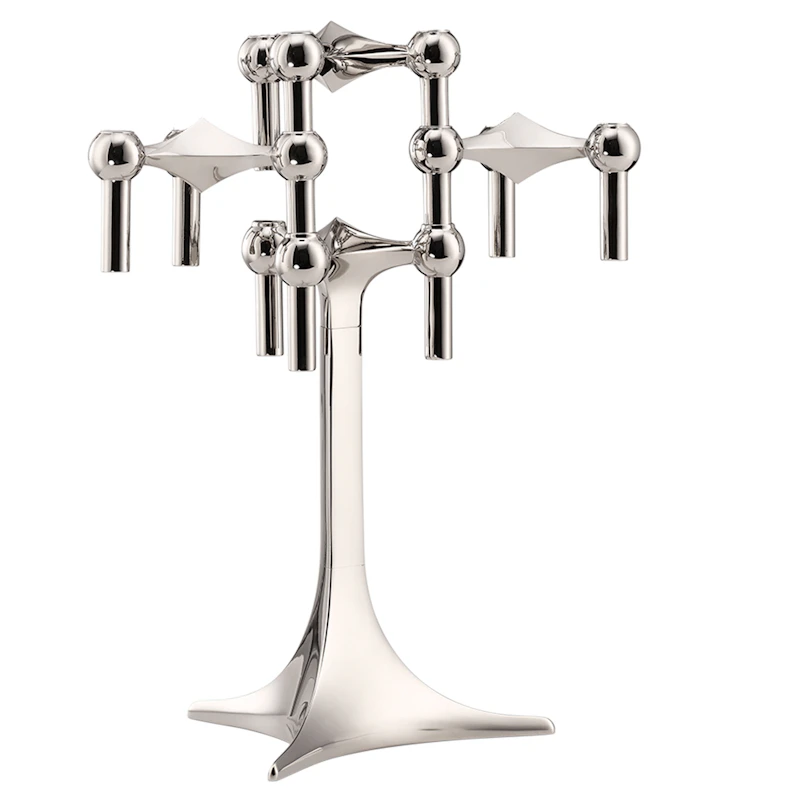 Stoff Nagel Candlestick Chrome + Table Stand