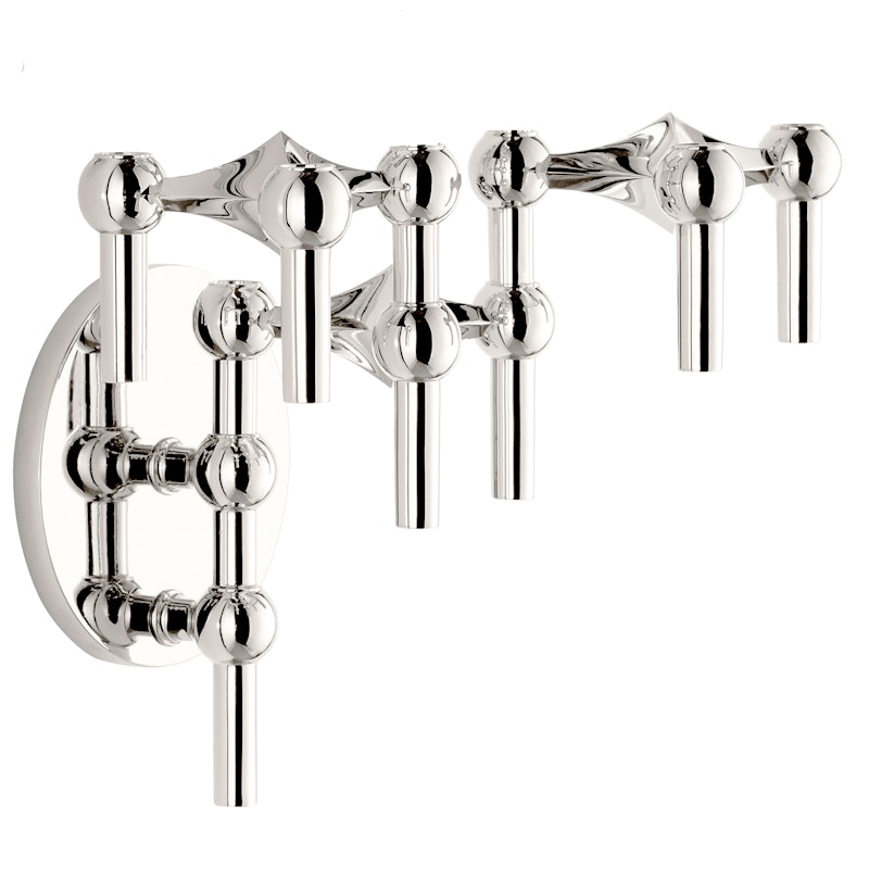 Stoff Nagel Candlestick Chrome + Wall Mount