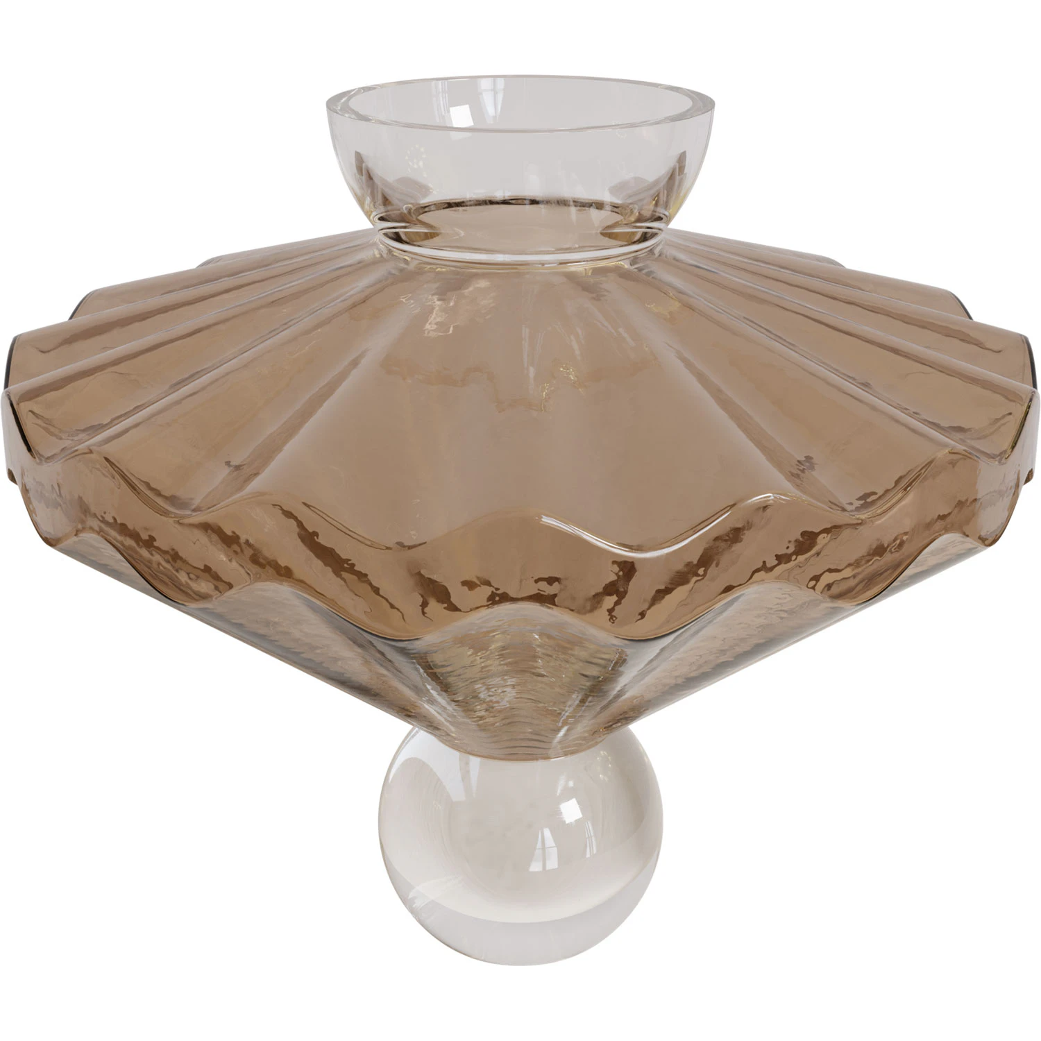 Stori Ballerina Vase 23 Cm  -  Vaser Munnbl&aring;st Glass Coffee - 0010101