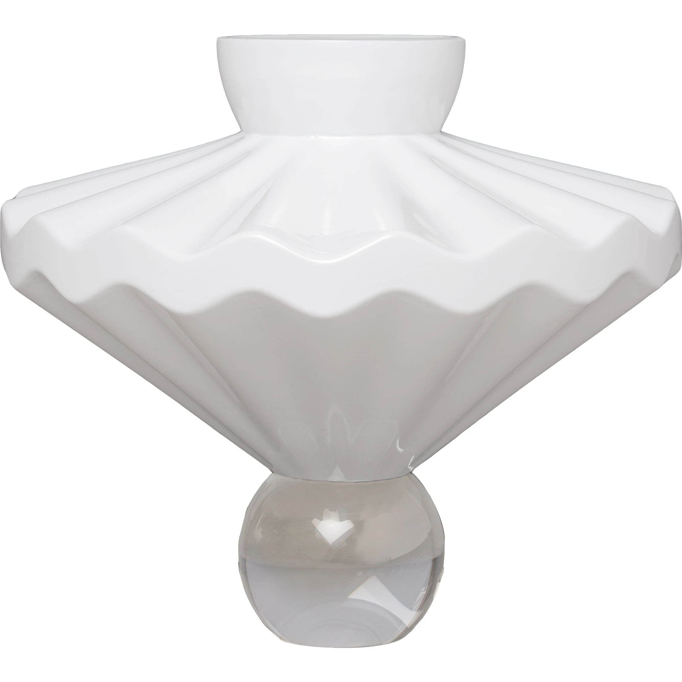 Stori Ballerina Vase 23 Cm  -  Vaser Munnbl&aring;st Glass Milky - 10106