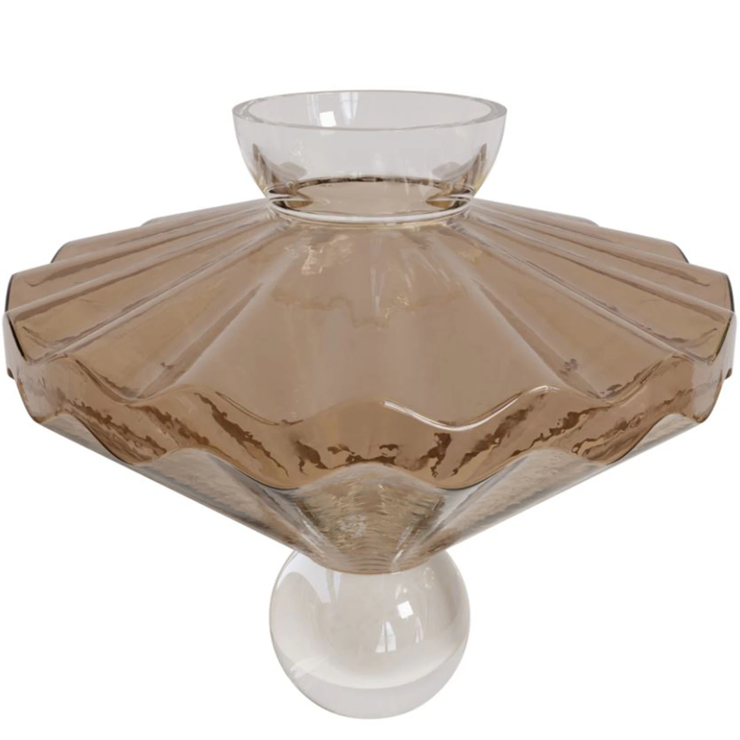 Stori Ballerina Vase 30 Cm  -  Vaser Munnbl&aring;st Glass Coffee - BA-02-101