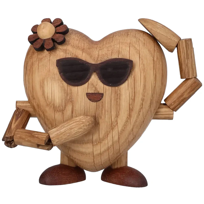 Holly Heart Trefigur Hjerte, 8 cm