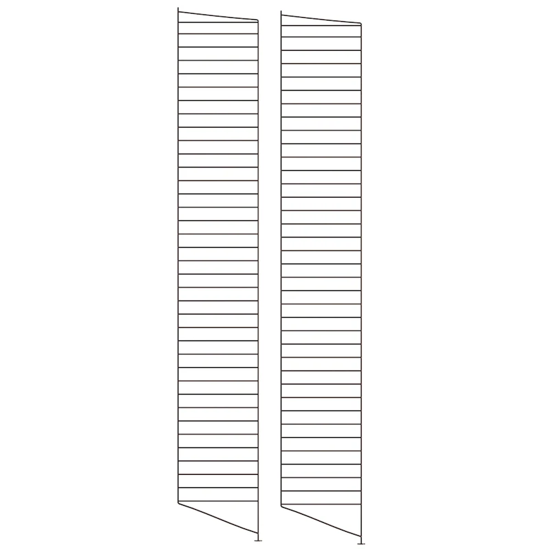 String Gavler Gulv 30x200 cm 2-pk, Mørkebrun